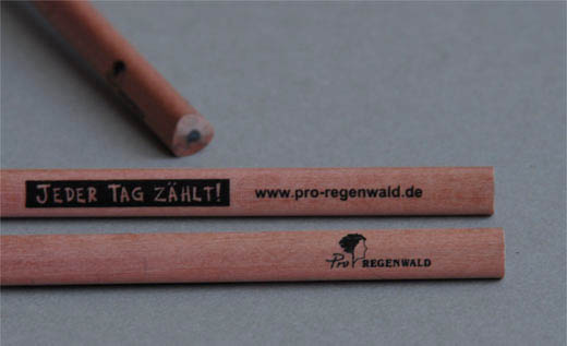 3-er Pack Bleistifte, Lindenholz, natur mit feinem Schutzlack, dreikant, Mine HB <br><br>[M_03]